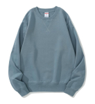 Raskekaaluline puuvillane kapuutsiga pusa - AG380G: Terry pikkade varrukatega, &uuml;mberp&ouml;&ouml;ratud kolmnurgaga, &uuml;mmarguse kaelusega pullover spordir&otilde;ivad M (Loose) gray
