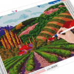 5d Teemanttikandid Ristpistes Maastiku Teemantmaaliv&auml;lja Teemant 20X30CM