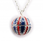 Les Tr&eacute;sors De Lily [J7124] - Collier cr&eacute;ateur 'So British' rouge bleu mitmev&auml;rviline