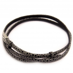 Les Tr&eacute;sors De Lily [K9355] - Bracelet mixte 'Peaceful' gris hall