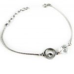Les Tr&eacute;sors De Lily [K9574] - Bracelet Argent 'Love' blanc valge
