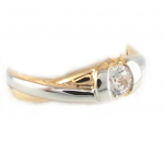 Bague Plaqu&eacute; Or 'C&acirc;lin' 2 tons 50 kuld