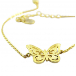 7bis [P5852] &ndash; kuldne k&auml;sitsi valmistatud k&auml;ev&otilde;ru 'Butterfly' &ndash; 15x10 mm kuld
