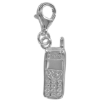 Les Tr&eacute;sors De Lily [Q4889] - H&otilde;bedane ripats  Telephone  h&otilde;bedane (roodiumiga kaetud) - 15x6 mm h&otilde;be