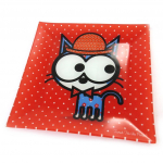 Les Tr&eacute;sors De Lily [N5694] - Klaaskauss  Dog and Cat Lolita  punane - 20x20 cm punane