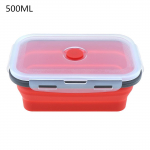 350ML/500ML/800ML/1200ML ristk&uuml;likukujuline silikoonist skaleeritav kokkupandav l&otilde;unakarp Bento Box 500ML