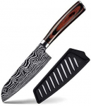 5-tolline Santoku nuga k&otilde;rge s&uuml;sinikusisaldusega terasest k&ouml;&ouml;gikoka nuga, mis sobib k&ouml;&ouml;giviljade ja puuviljade viilutamiseks 1pcs