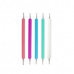 5 tk Kahe otsaga t&auml;ppimist&ouml;&ouml;riistade komplekt, mustrit j&auml;lgiv kuulpliiats mandala kaljude maalimiseks mitmev&auml;rviline