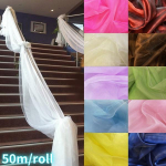 Rullt&uuml;ll L&auml;bipaistev kristallorganza rullkangas valge peo pulmadekoratsiooniks fotok&otilde;ne taustaks rekvisiidid Lavakaunistus 50cmx50M 50m/roll valge