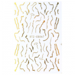 3D metallik kuldne joon k&uuml;&uuml;nekleebised triibuline teip K&uuml;&uuml;nte disain Decor Kunstikleebised DIY manik&uuml;&uuml;ri sisekujundus 1Pc