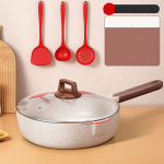 Maifan Stone Wok Pann Mittenakkuva pann Multifunktsionaalne lihapannkoogipann induktsioonpliit 24cm