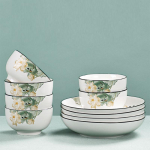 Riisikauss keraamiline kauss majapidamises riisikauss Glasuuritud Hiina lauan&otilde;ud paksendatud nuudlikauss riisikauss supikauss portselankauss