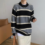 Hirsionsan Winter Vintage triibulised pehmed pulloverid Naiste Lihtsa kaelusega pikkade varrukatega kootud kampsun Naiste avarad elegantsed Korea trendikad topid one size aprikoosi