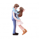 1 paari armastaja kuju K&auml;sitsi valmistatud dekoratiivne peen t&ouml;&ouml;tlus Mood Armsad armastajad kallistavad paarilist s&otilde;brap&auml;evaks t&ouml;&ouml;lauakaunistust roosa