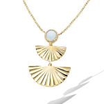 Les Tr&eacute;sors De Lily [R7127] - kullatud kaelakee  Cl&eacute;opatra  valge kuld - 50x10 mm valge