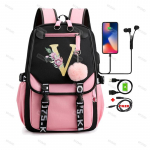 Blackpink 26 inglise kirjadega seljakott t&uuml;drukule, l&otilde;uendist koolikott, laste seljakott, laste reisikott, seljakott, seljakott