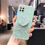 Glitter &uuml;mbris Huawei P30 Lite Funda P40 Lite P50 Pro Nova 5t 10 Pro 9 Se 7 8 8i 7i 6 5i 5 4 3i 3e Silicon Satnd hoidiku kate jaoks Nova 4 roheline