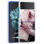 Anime Tokyo Ghoul Japan Suave &uuml;mbris Samsung Galaxy Z Flip 4 5g l&auml;bipaistev k&otilde;va mobiiltelefoni kate Zflip Clear PC Luxury Coque Samsung Z Flip4 5G