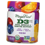 Orgaaniline D3-vitamiin, D3-vitamiin 1000 Wellness, Mega Food 70 tab Puu (36343035) 70tab Fruit