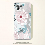 Tumesinise lillega lilleline l&auml;bipaistev &uuml;mbris Xiaomi Poco X3 Nfc X3pro M3 F1 F3 jaoks Mi 11 12 13 11x 12x Pro 11 10 Lite 11t 10t Pro jaoks Xiaomi 11X