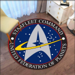 Star Treki logo piirkond &uuml;mmargune vaip Dekoratiivne elutoa vaip Uksematt Vannimatt Suvenier Kodukaunistuse vaibad elutuppa 80cm