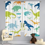 Vikerkaar &Uuml;kssarviku kardinad T&uuml;drukud Magamistoa Sisustus Poiste Dinosauruste Kardinad V&auml;rvilised multifilmid Dino lastele Safari Metsloomad Aknakatted W66 X H183cm X 2