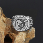 Viking Odin Celtic Wolf Swallow Sun Moon Rune Titaanist terass&otilde;rmus meestele 12Number h&otilde;be
