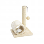 Kassi kassipoeg Sisal Scratch Post voodim&auml;nguasi tunneli ja hiirega lemmikloomade tegevusega, m&auml;ngulusti valge