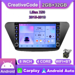 Lifan X50 2015-2019 jaoks koos nupu nupuga Android autoraadio multimeediumipleier Navigatsioon stereo GPS 2 Din Carplay 2+32GB 2+32GB