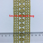 5 m / 16,4 jalga pitsist kuldkardin trimmipael HanMade isetegemise &otilde;mblemine sajajalgse aksessuaariga Pulmak&auml;sit&ouml;&ouml; riided Peod Kodukaunistuse lipsud suured laiad 4,5 cm/1,77 tolli kuld