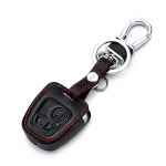 2 nupuga nahast autov&otilde;tme kaitsekate Peugeot 407 206 207 307 / Elysee / Citroen C1 C2 C3 C4 Xsara Picasso jaoks Not Car Key punane/must
