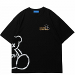Streetwear Bear kirjatr&uuml;kiga unisex T-s&auml;rk M must