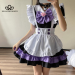 S-5XL suures suuruses teenija &Uuml;liarmas suur kaarjas Lolita kleit Roosa Sinine armas kleit Naine Mood vabaaja Lolita peokleit Cosplay armas kleit L lilla/must