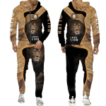 Kevadine ja s&uuml;gisene meeste dressid 3D The Lion Print T&otilde;mblukuga Pusad Pusad P&uuml;ksid Komplektid Vabaajar&otilde;ivad Naiste dressid 6XL black