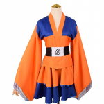 Anime Naruto Shippuden Uzumaki Naruto Akatsuki Kakashi Sasuke Lolita Kimono Kleit Anime Cosplay Kost&uuml;&uuml;m Peo Vormir&otilde;ivaste &Uuml;likond M