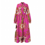 VONDA Naiste Turtlene kaelusega pikkade puhvisvarrukatega vabaaja vaba pikk kleit 3XL Heleroosa