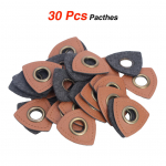 30 tk. PU-nahast &otilde;mble m&auml;rgid, plaastrisildid, metallist messingist aasad, tihendid 30Pcs must