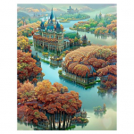 1 komplekt Teemantmaalipildi peene t&ouml;&ouml;tlusega DIY maastiku teemantmaalimise komplekt