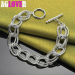 925 Sterling H&otilde;be matt Smooth Ring Keti K&auml;ev&otilde;ru Ehted 20cm