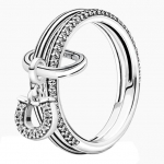 Uus 925 Sterling H&otilde;bedane Populaarne Me Styling Ring Love Lucky Hobuseraua P&otilde;lev Leek Lucky Pudelikorgi s&otilde;rmus naistele Ehted Kingitus 9