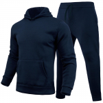S&uuml;gistalvine dressi&uuml;likond Meeste 2-osalised t&auml;iskapuutsiga komplektid Meeste komplektid &Uuml;likond Meeste Fliisist Sport-Hoodie Dressip&uuml;ksid Kaheosalised komplektid S tumesinine v&auml;rv
