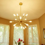 18-kordsed messingist katusele kinnitatavad l&uuml;htrid &ndash; valguse reguleeritav Sputnik kera-l&uuml;hter