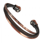 Ikuinen puhtast vasest k&auml;ev&otilde;rud magnetiga reguleeritav avatud mansett Vintage k&otilde;rge magnetiga k&auml;ev&otilde;rud lilleehted muudetava suurusega vask