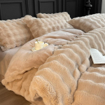 Kerge luksuslik tippklassi k&uuml;&uuml;liku samet neljaosaline talvine paksendatud soe kahepoolne sametpiim sametine tekikate antistaatiline voodipesu 1.8m fitted sheet 4PCS