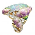 Vintage dekoratiivne naiste s&otilde;rmus US 5 kuldne