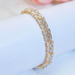 CMM s&auml;delev 3 rida baguette kuubiktsirkooniumoksiid h&otilde;bedane kuldne tipptasemel naiste tennise k&auml;ev&otilde;rud k&auml;ev&otilde;rud OL &auml;rir&otilde;ivastele kuld