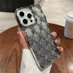 Luksuslik moekattega telefoni&uuml;mbris iPhone'ile 15 14 13 12 11 Pro Max, pehme l&ouml;&ouml;gikindel kate iPhone 11 must