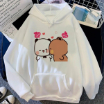 Bubu Dudu kapuutsid naistele jaapani dressipluus y2k vintage fliisist t&otilde;mmatavad naiste anime dressipluusid unisex L
