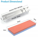 Roostevabast terasest valamu terituskivi hoidik Reguleeritava pikkusega viilkivi libisemiskindel alus Noateritaja lihvkivi tarvikud XXL hall