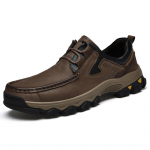 Nahast meeste vabaajajalatsid Br&auml;nd 2024 Meeste hingavad tossud, matkajalatsid, meeste nahkjalatsid 41 must